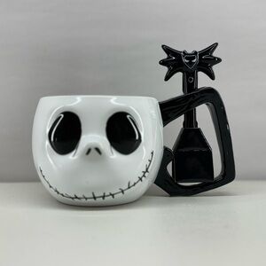 Disney Parks Jack Skellington Mug + Spoon Tim Burton Nightmare Before Christmas